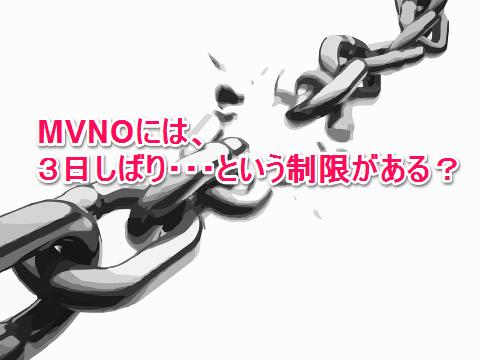 MVNOの3日しばり